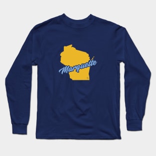 Marquette Script State Long Sleeve T-Shirt